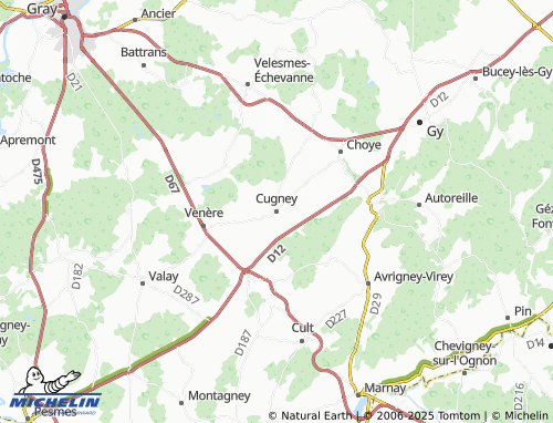 MICHELIN Cugney map - ViaMichelin