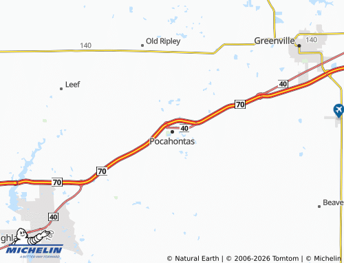 Mappa MICHELIN Pocahontas - ViaMichelin