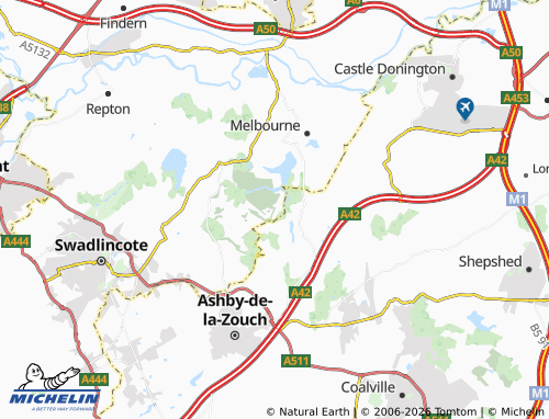 Mappa MICHELIN Calke - ViaMichelin
