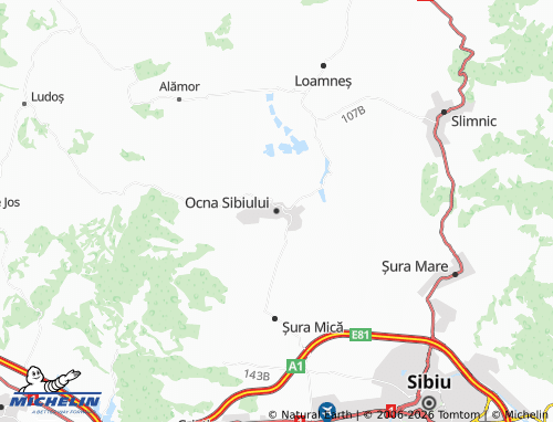 MICHELIN Ocna Sibiului map - ViaMichelin