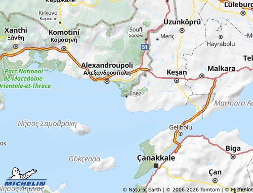 Mapa MICHELIN Enez - ViaMichelin