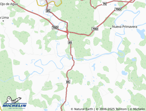 MICHELIN La Cruz map - ViaMichelin