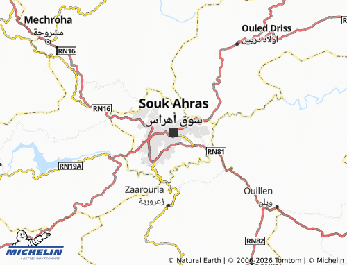 Mapa MICHELIN Souk Ahras - ViaMichelin