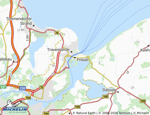 MICHELIN Priwall map - ViaMichelin
