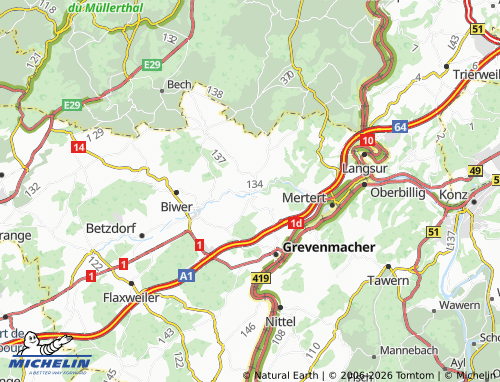 Mapa MICHELIN Manternach - ViaMichelin