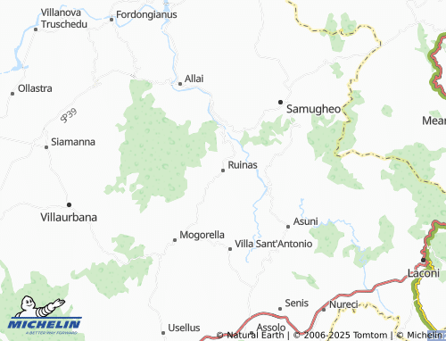 MICHELIN Ruinas map - ViaMichelin