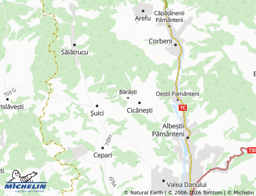 MICHELIN Bărăști map - ViaMichelin