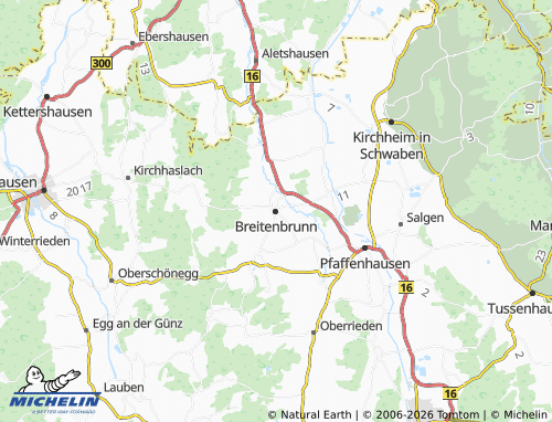 Mappa MICHELIN Breitenbrunn - ViaMichelin