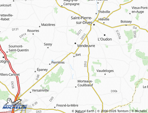 MICHELIN Jort map - ViaMichelin