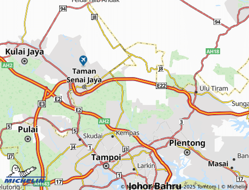 MICHELIN Kampung Sinaran Baru map - ViaMichelin
