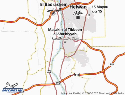 MICHELIN El Tbin El Qeblia map - ViaMichelin