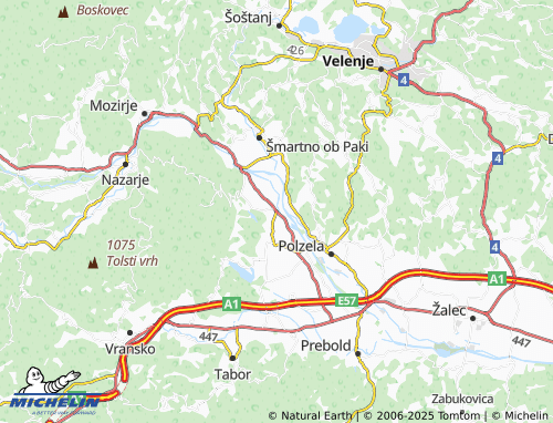 Carte MICHELIN Male Braslovče - ViaMichelin