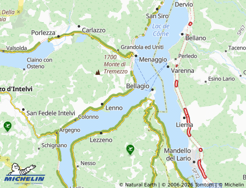 MICHELIN-Landkarte Tremezzo - ViaMichelin