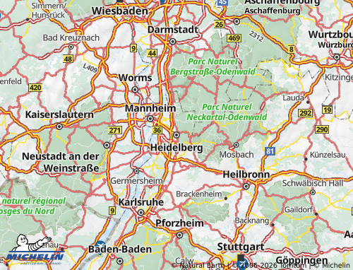 Carte MICHELIN Heidelberg - ViaMichelin