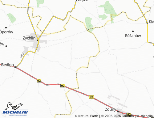 MICHELIN Grzybów Hornowski map - ViaMichelin