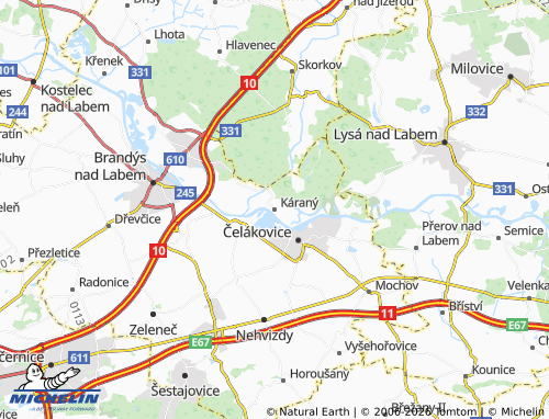 Mappa MICHELIN Káraný - ViaMichelin