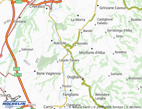 Mapa MICHELIN Monchiero - ViaMichelin