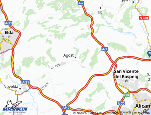 Kaart MICHELIN Agost - ViaMichelin
