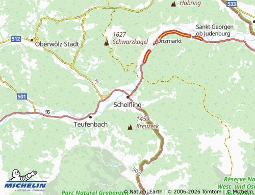 Carte MICHELIN Scheifling - ViaMichelin
