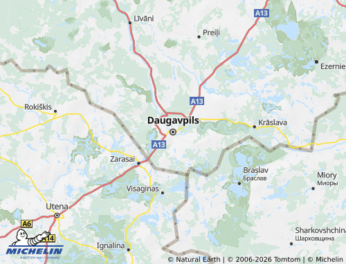 Kaart MICHELIN Daugavpils - ViaMichelin
