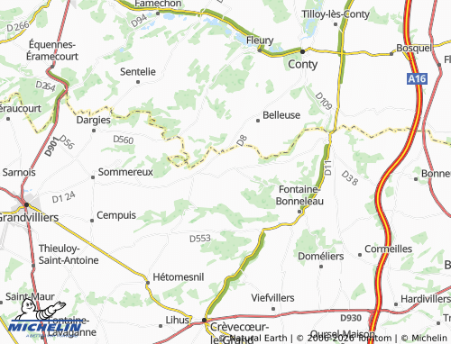 Carte MICHELIN Lavacquerie - ViaMichelin