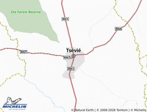 MICHELIN Tsévié map - ViaMichelin