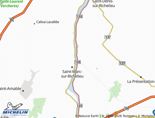 MICHELIN-Landkarte Saint-Charles-sur-Richelieu - ViaMichelin