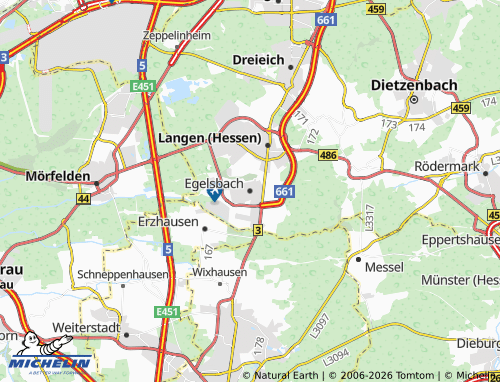 MICHELIN Egelsbach map - ViaMichelin