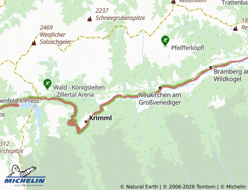 MICHELIN-Landkarte Wald im Pinzgau - ViaMichelin