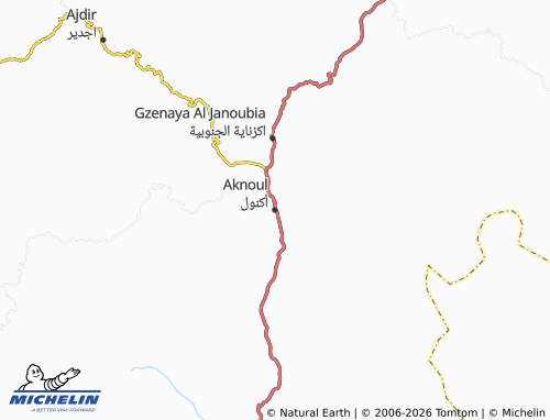 MICHELIN Aknoul map - ViaMichelin