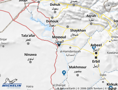 Carte MICHELIN al-Mawsil - ViaMichelin