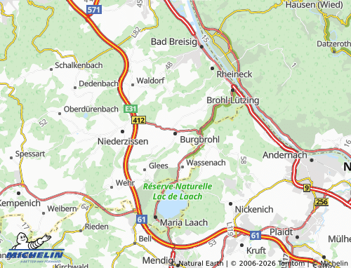MICHELIN Burgbrohl map - ViaMichelin