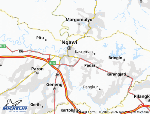 MICHELIN Karang Tengah Prandon map - ViaMichelin