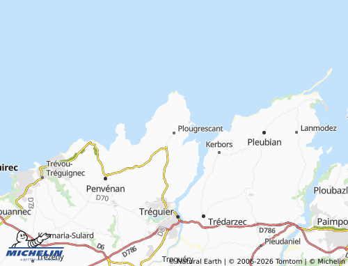 Mappa MICHELIN Plougrescant - ViaMichelin