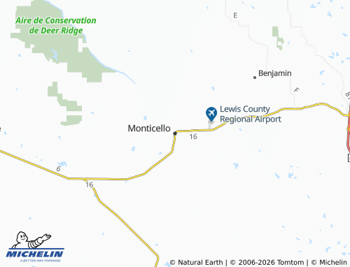 Mapa MICHELIN Monticello - ViaMichelin