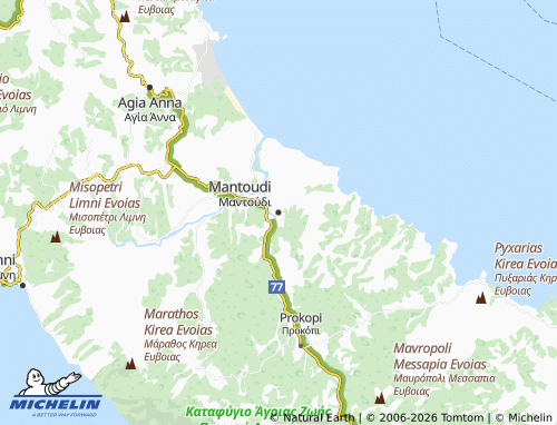 MICHELIN Mantoudi map - ViaMichelin
