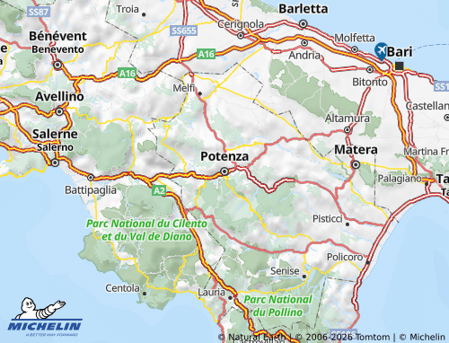 Carte MICHELIN Basilicate - ViaMichelin