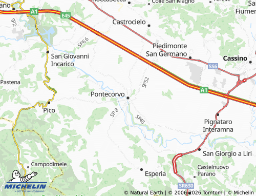 Mapa MICHELIN Pontecorvo - ViaMichelin