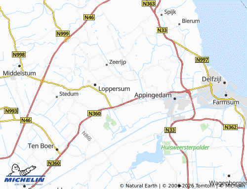 Carte MICHELIN Wirdum - ViaMichelin