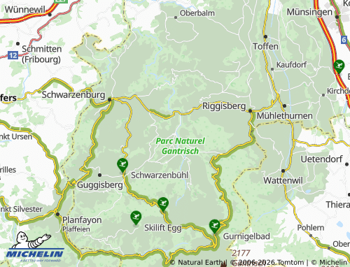 MICHELIN-Landkarte Rüschegg-Graben - ViaMichelin