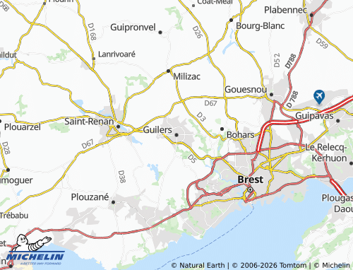 Mappa MICHELIN Guilers - ViaMichelin