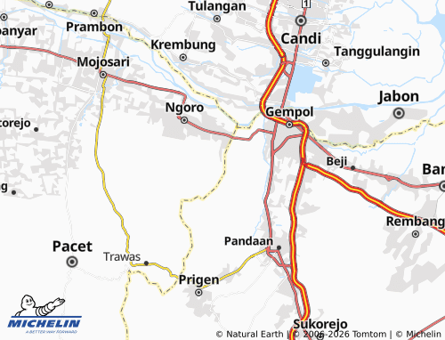 Mapa MICHELIN Kunjorowesi - ViaMichelin