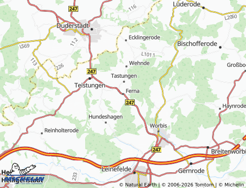 MICHELIN Ferna map - ViaMichelin