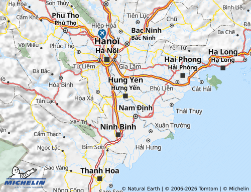 MICHELIN Hung Yen map - ViaMichelin