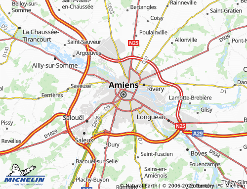 Mappa MICHELIN Amiens - ViaMichelin