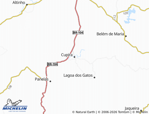 Carte MICHELIN Cupira - ViaMichelin