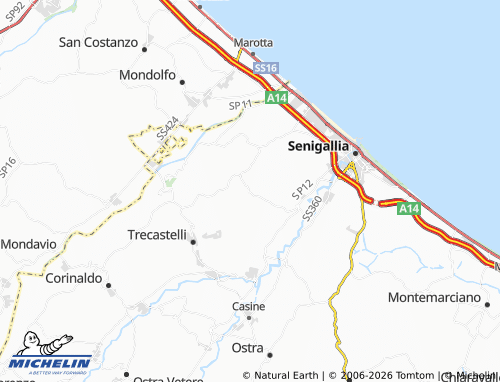 MICHELIN Roncitelli map - ViaMichelin