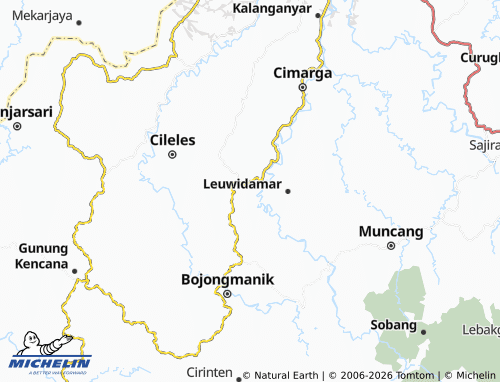 Kaart MICHELIN Lebak Parahiang - ViaMichelin