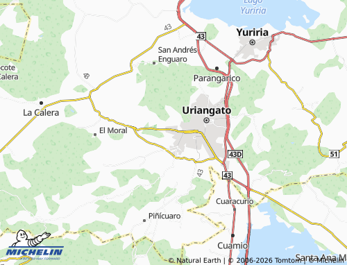 MICHELIN Los Aztecas map - ViaMichelin