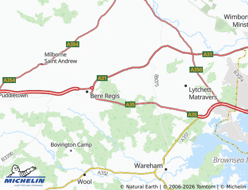 Carte MICHELIN Bloxworth - ViaMichelin